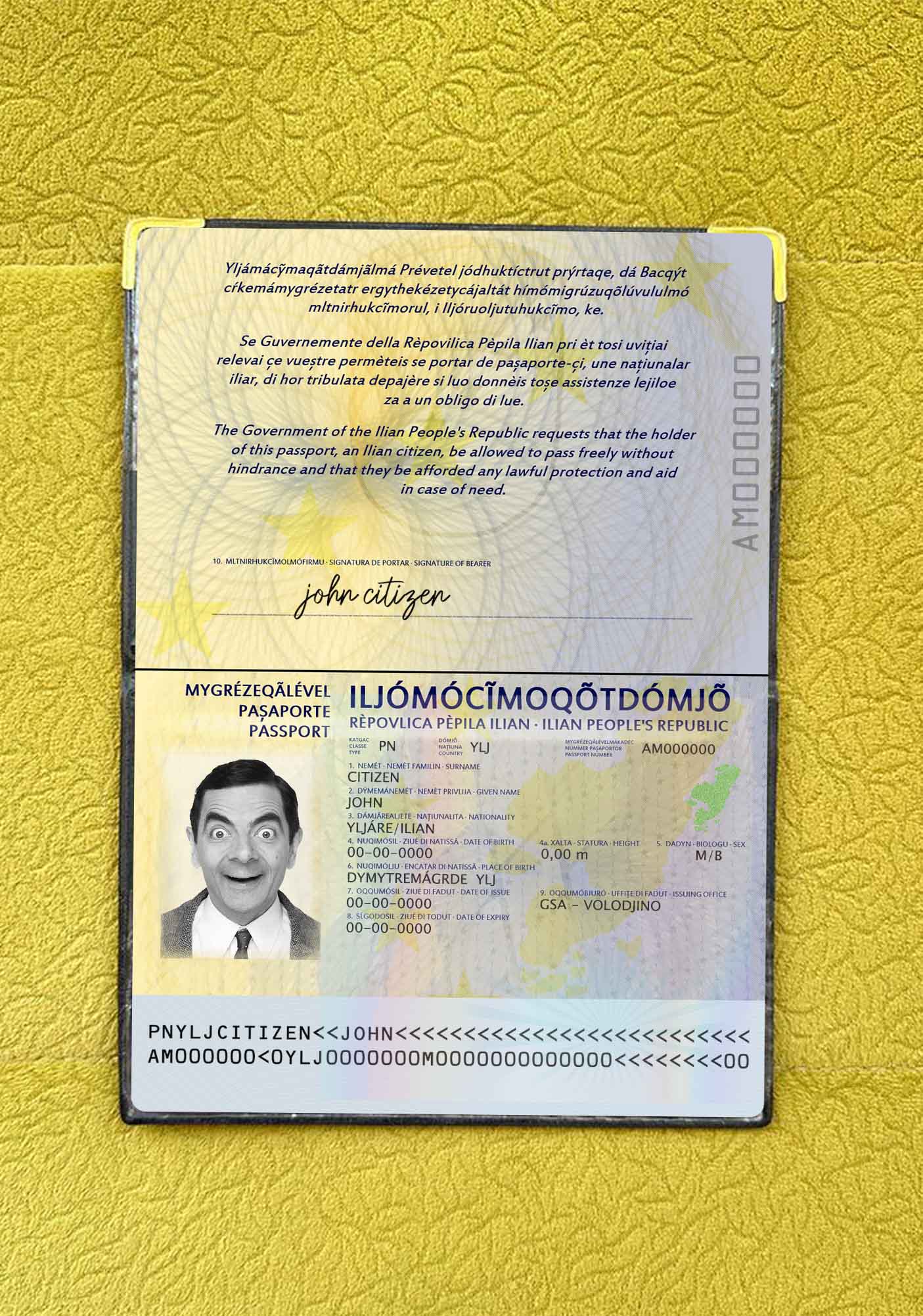 Ilia passport photo look PSD template